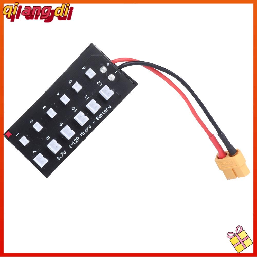 QIANGDI cho JST PH2.0 Bảng sạc song song Đoản mạch Ổ cắm XT60 Bảng sạc LiPo Đầu nối pin 1 giây 3.7V 7.4V Tấm sạc cân bằng Cho Lưỡi dao 130 X MCP X BL UMX Beast Mig Carbon CuB Sbach 342 RC (điều khiển từ xa)