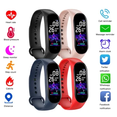 [SG BASED] M5 Smart Band Waterproof Smart Watch Blood Pressure Heart Rate Monitor Wristband Pedometer Sports Bracelet
