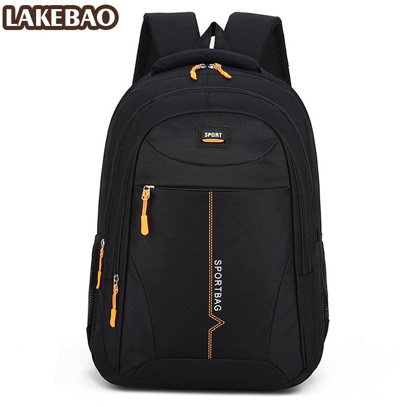 LAKEBAO Túi đi học 14 inch máy tính xách tay ba lô nylon chống thấm nước 29L Vai giản dị bagpack du lịch thiếu niên của nam giới Ba lô Mochila