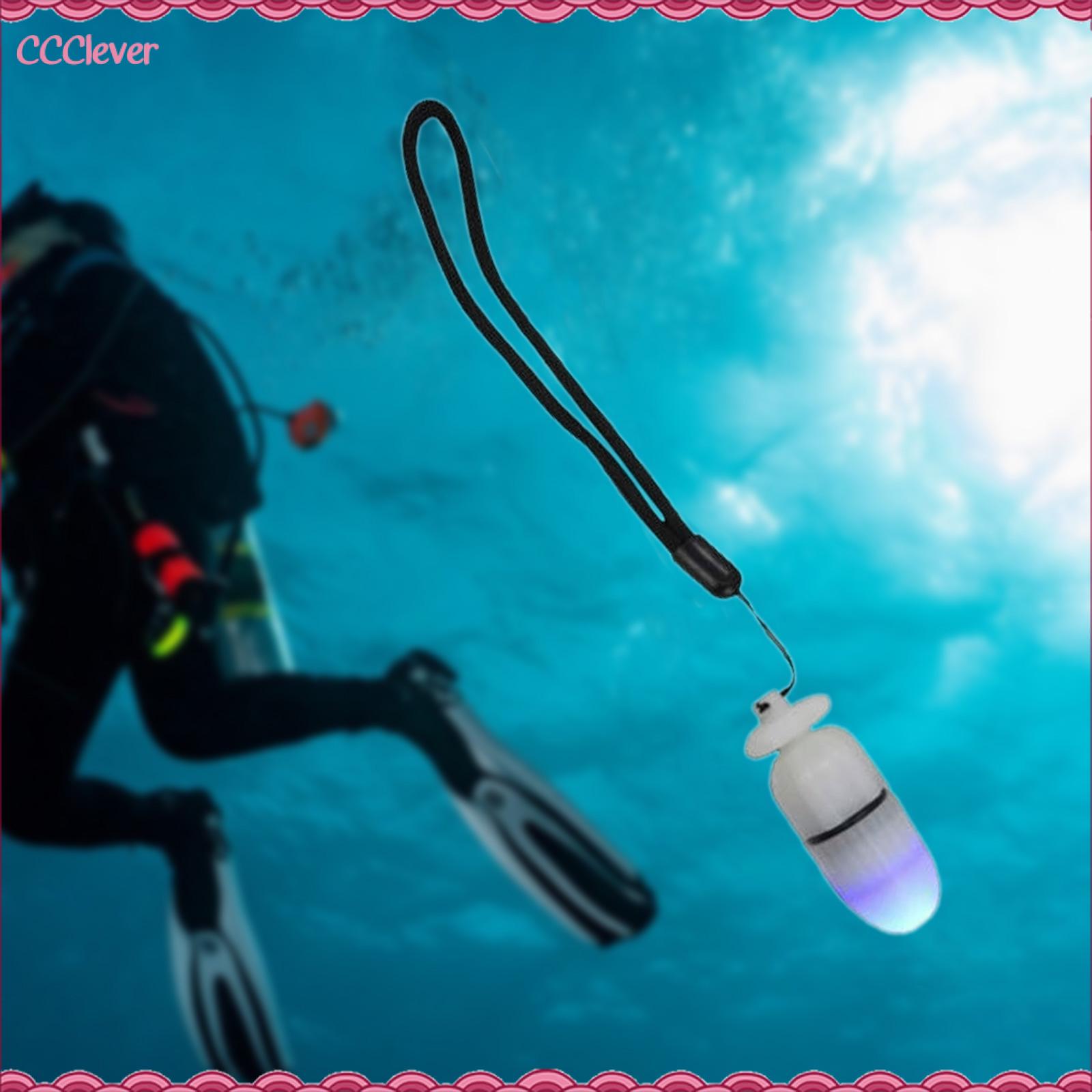 Đèn lặn biển ccclever, đèn dưới nước, có dây buộc, đèn ngủ LED lặn cho các môn thể thao dưới nước, cắm trại, đi bộ đường dài, lặn với ống thở