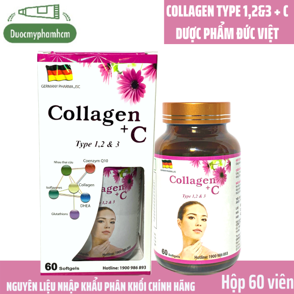 Viên Collagen Type 1,2,3 Uống Đẹp Da, Trắng Da,  , Giảm Nám Da, Chống Lão Hóa - Hộp 60 viên cao cấp