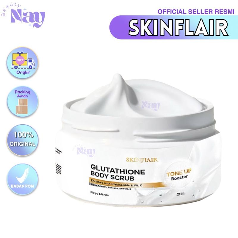 Skinflair Glutathione Body Scrub Tone UP Booster 250gr Scrub Badan Pengangkat Daki Exfoliate Lulur Bad…