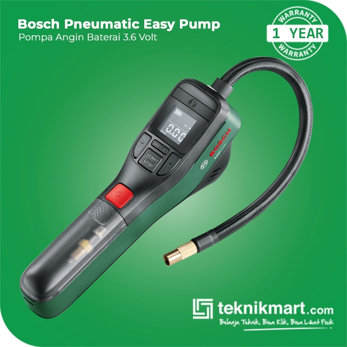 Bosch Cordless Pneumatic Easy Pump / Pompa Angin Baterai 3.6Volt Harga 1,277,000 rupiah*Gratis Ongkir
