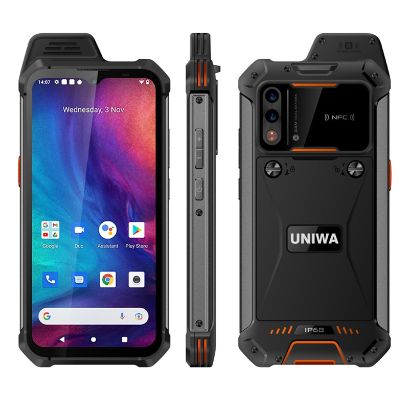UNIWA W888 Explosion-proof Rugged Phone, 4GB+64GB, IP68 Waterproof Dustproof Shockproof, 5000mAh, 6.3 inch Android 11 MTK6765 Helio P35 Octa Core up to 2.35GHz, Network: 4G, NFC, OTG(Black+Orange)(One year warranty) ราคา 13,858 บาท*ส่งฟรี