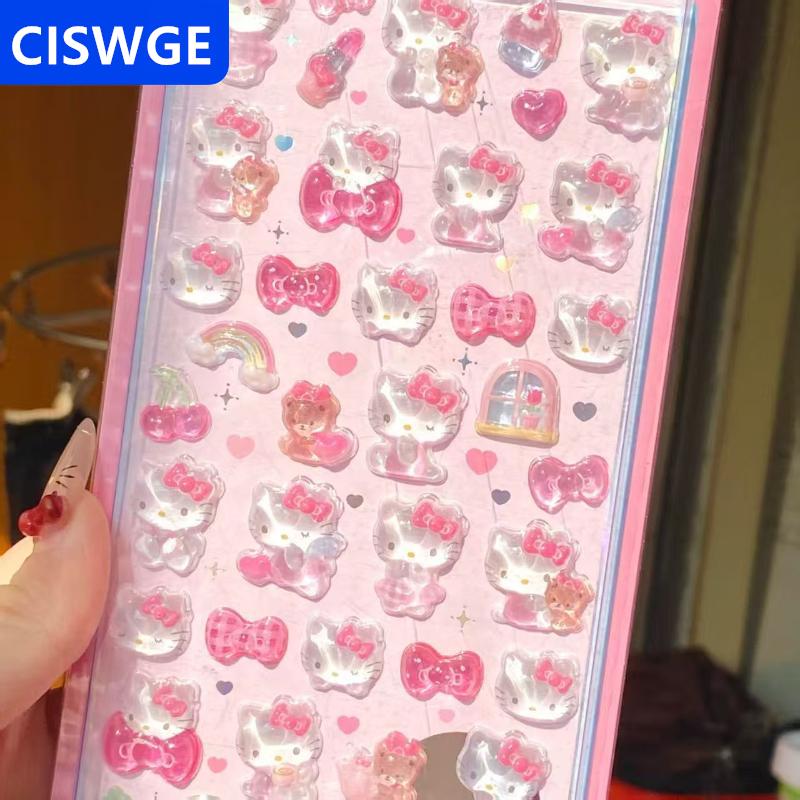 [COD] CISWGE AUTOPARTS Snoopy Chii Kawa Usagi BONBON thả con dấu Sticker 3D cứu trợ móng tay Dán DIY phonecase Sticker Jelly dán Đảng ủng hộ