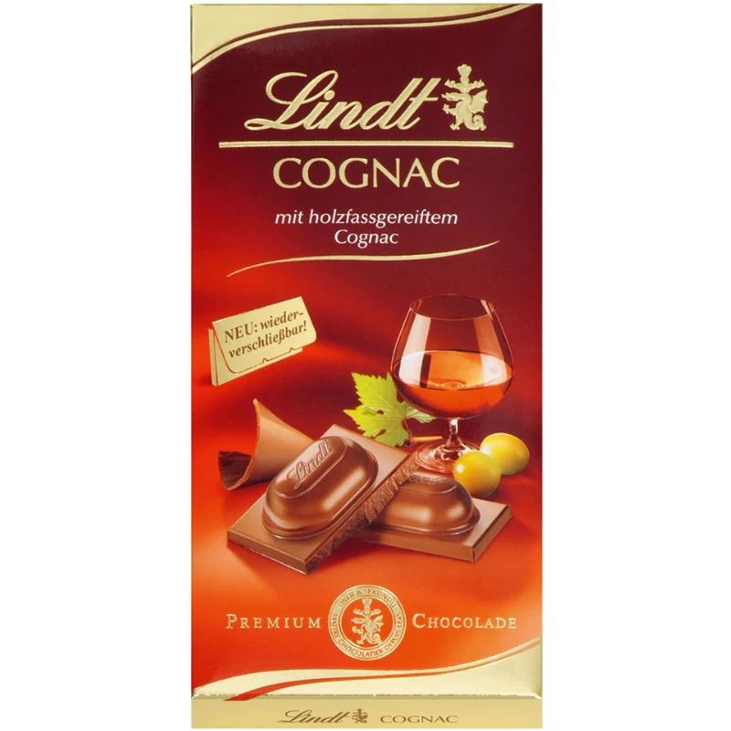 SÔ CÔ LA VỊ RƯỢU LINDT & SPRÜNGLI COGNAC TAFEL 100G