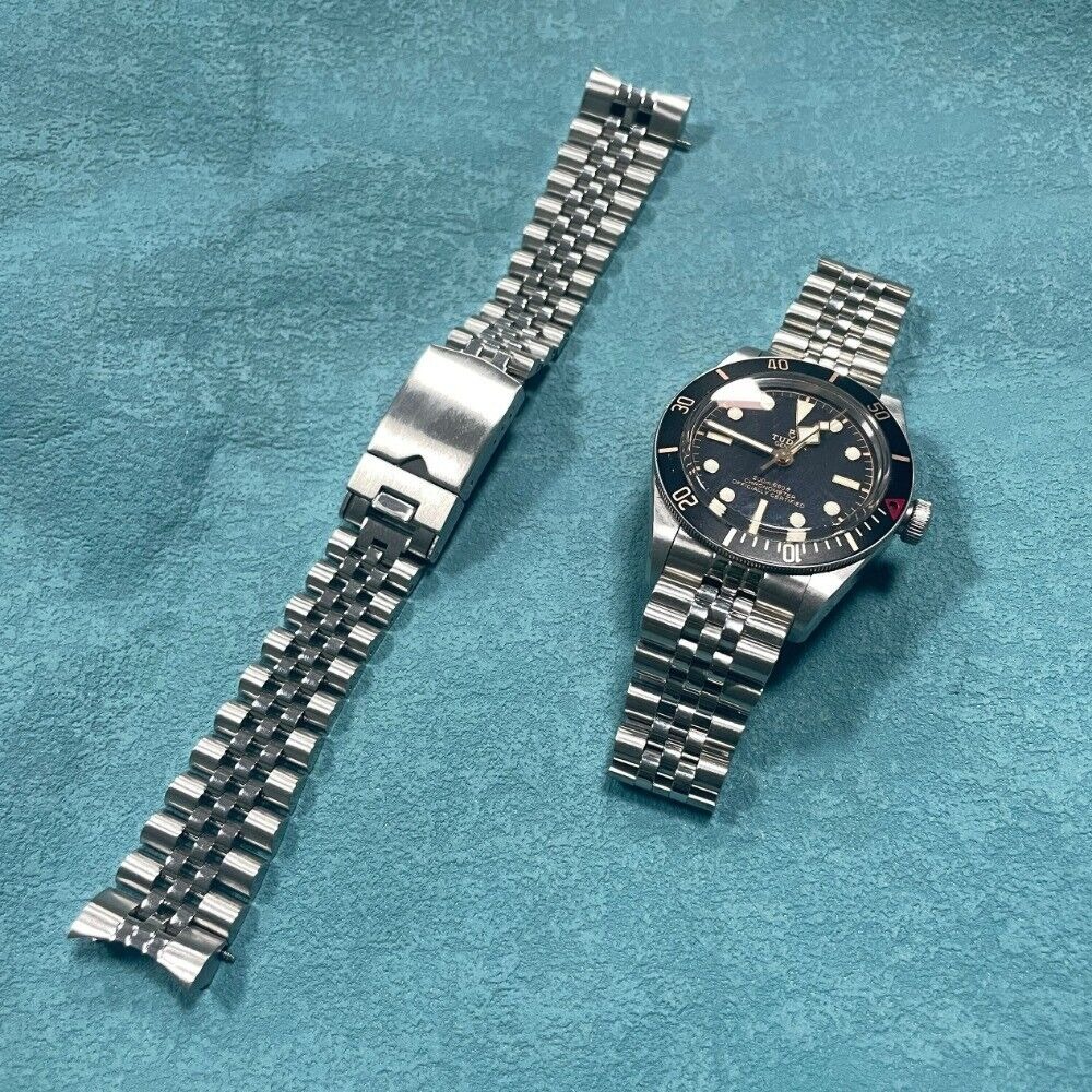 20mm Hollow Curved Jubilee Bracelet Watch Band For Seiko Prospex Alpinist SPB121 – Stainless Steel