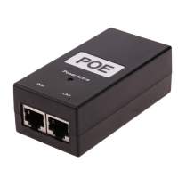 LABAICAI 100Mbps POE Power Injector 0.5A 24V/48V ใช้ร่วมกันได้ อะแดปเตอร์อีเทอร์เน็ต POE อุปกรณ์ POE เอาต์พุต48V 0.5A แหล่งจ่ายไฟ POE AP เครือข่ายไร้สาย