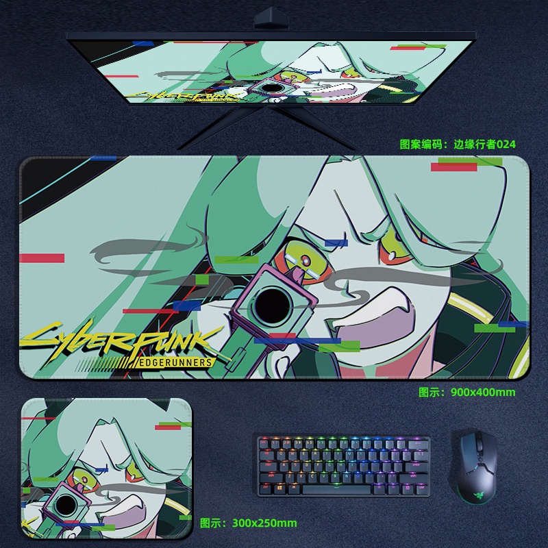 Cyberpunk Edgerunners Mouse Pads Lucy David Rebecca Mousepad Computer Laptop Gamer Pad PC Gaming Ani
