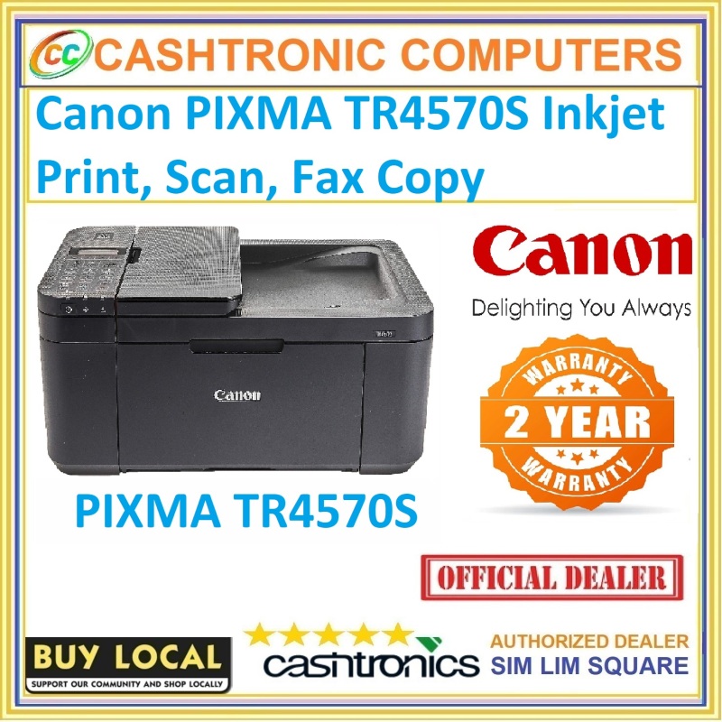 Canon PIXMA TR4570S Inkjet Print, Scan, Fax Copy - 2 Years Warranty Singapore