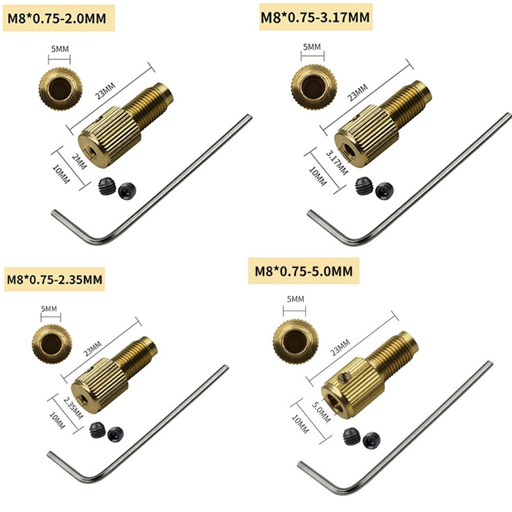Mini mũi khoan đồng kẹp Chuck kết nối rod M8-2/2.3/3.17/5 mét Thương hiệu mới và chất lượng cao