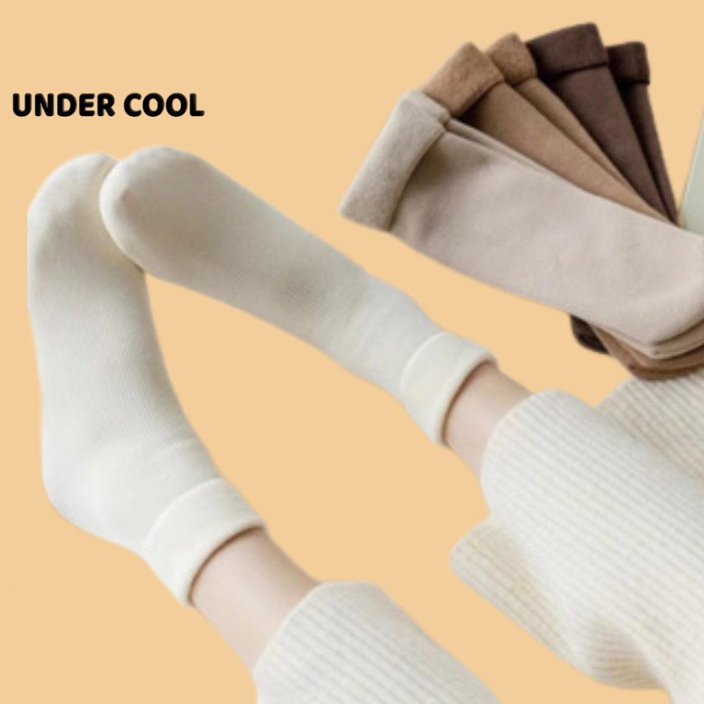 Set 5 Đôi Tất len Lót Lông Giữ Nhiệt UNDERCOOL Mềm Mịn Dày Ấm