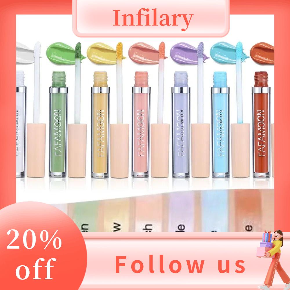Infilary bảo hiểm đầy đủ kem che khuyết điểm dạng lỏng 2.5ml bao gồm tại chỗ mụn Kem nền trang điểm khuôn mặt màu sắc che khuyết điểm