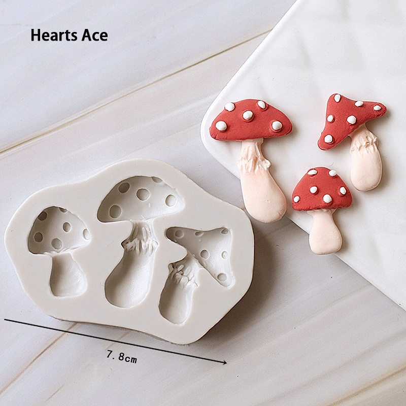 Hearts Ace [Code CLS2404A reduces 30k units by 150k] Silicone mold candy mushroom cartoon ราคา 30 บาท*ส่งฟรี