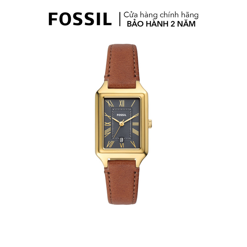 Đồng hồ nữ Fossil Raquel dây da, mặt 23 MM, màu nâu, ES5303