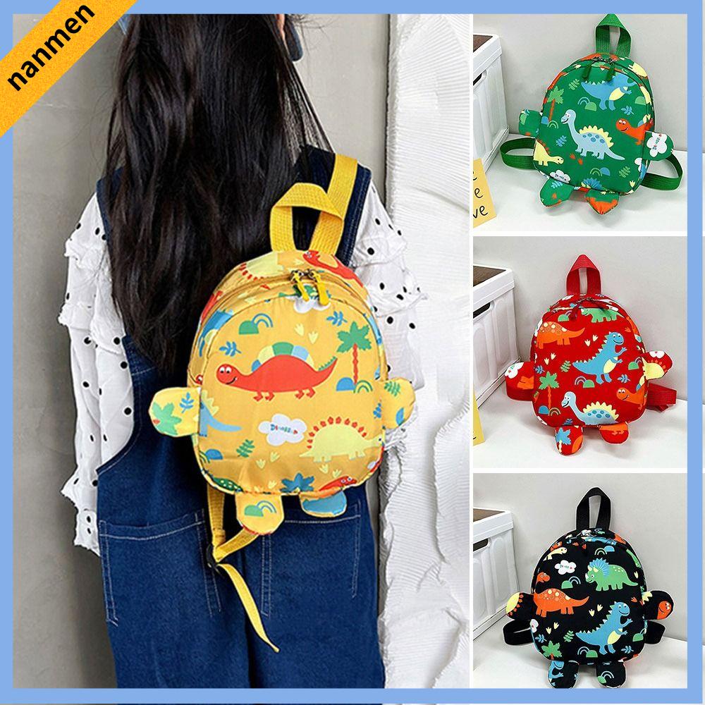 NANMEN Dễ thương Nylon Khủng long hoạt hình Cặp sách mẫu giáo Cặp sách Ba lô trẻ em Ba lô trẻ em
