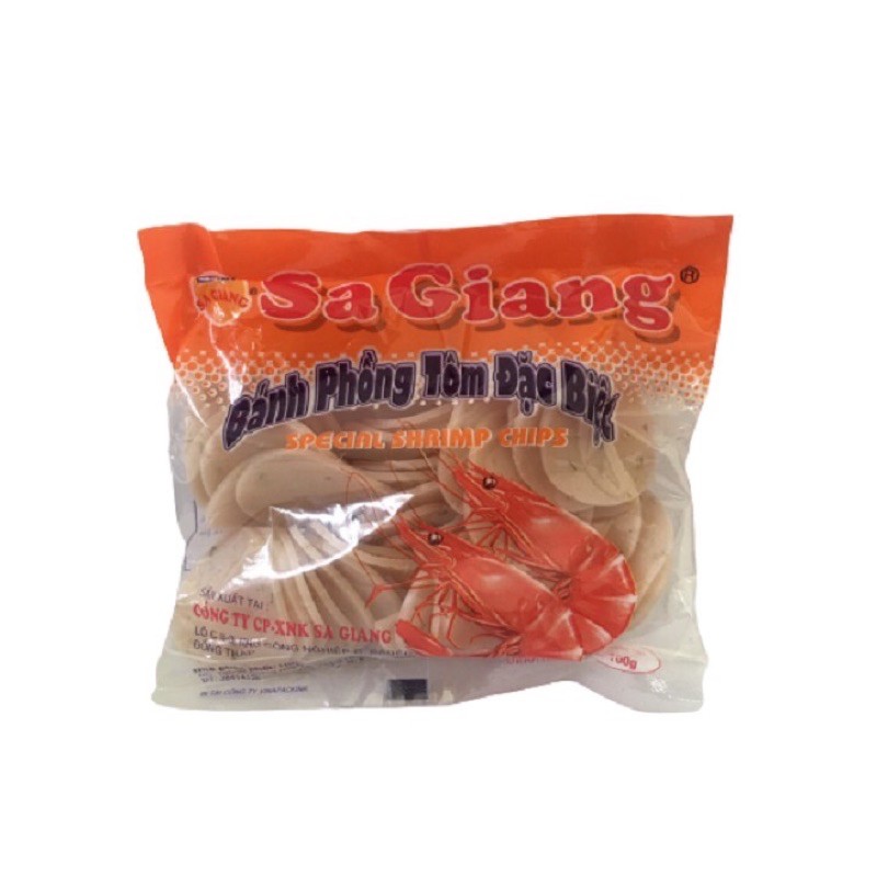 10 gói bánh phồng tôm Sang Giang cam