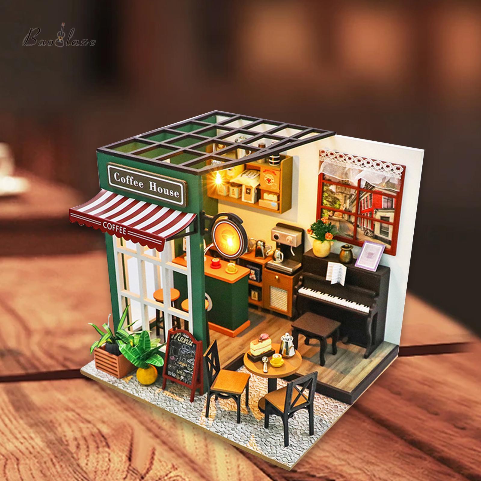 Baoblaze Miniature Doll House Shop Crafts and Accessories Decoration DIY Wood House for Mother Teens Creative Gift Family ราคา 31,459 บาท*ส่งฟรี