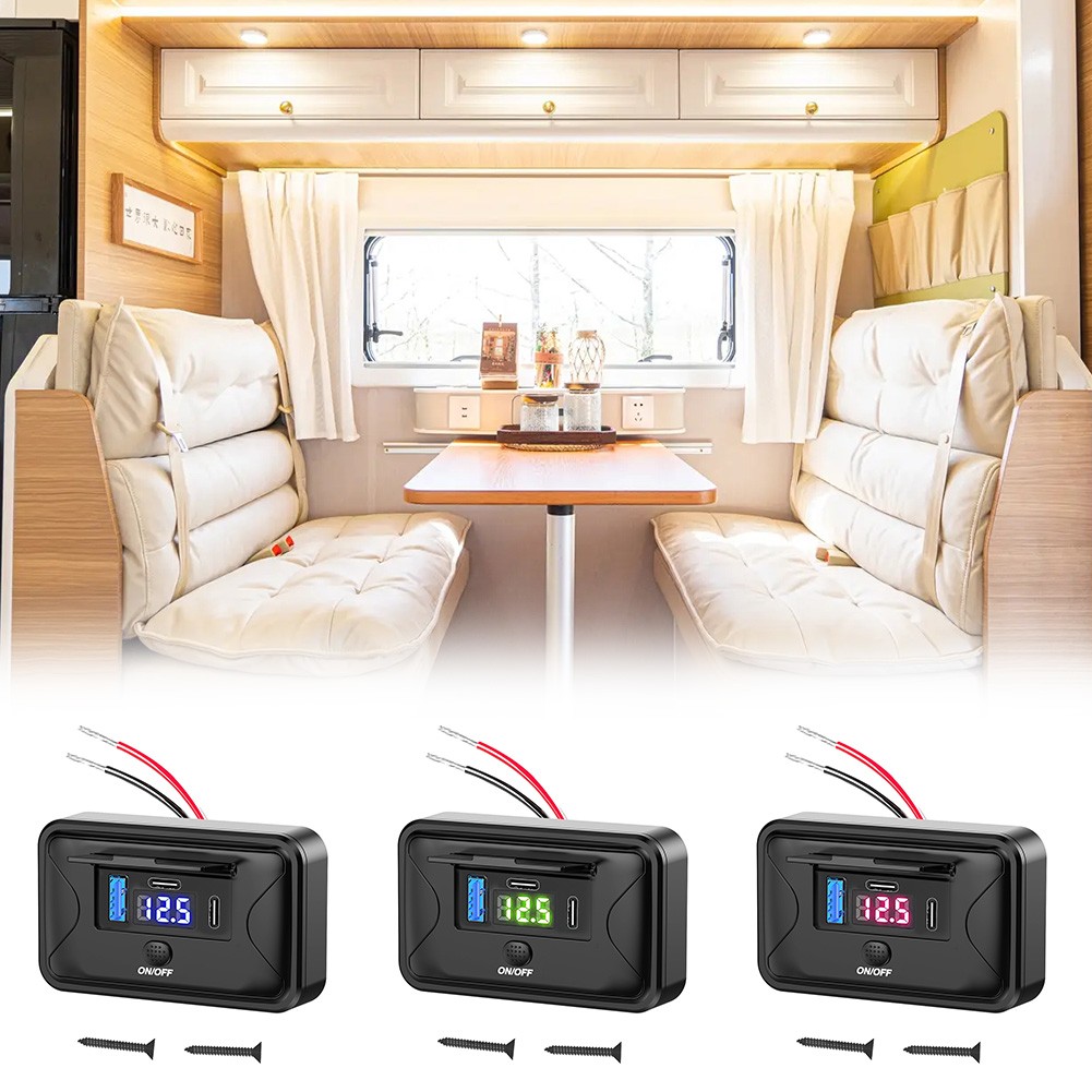 Ổ cắm sạc xe hơi USB C 3 cổng bạn đồng hành khi đi du lịch năng lượng cho tất cả các loại xe cộ