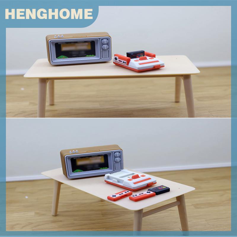 HENGHOME 1 Piece 1 12 Dollhouse Simulation Miniature Nostalgic TV Game Console Model Living Room Scene Decoration Doll Accessories Toys