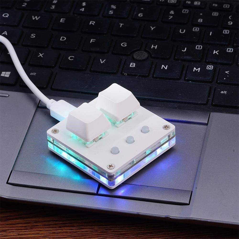 VATENGI Phụ kiện máy tính USB Bàn phím macro Công tắc xanh/đỏ Lập trình Bàn phím cơ Bàn phím 1 phím Bàn phím 2 phím Bàn phím mini Bàn phím chơi game