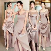 Satin Long Bridesmaid Dresses for Women, 2023 Formal Evening