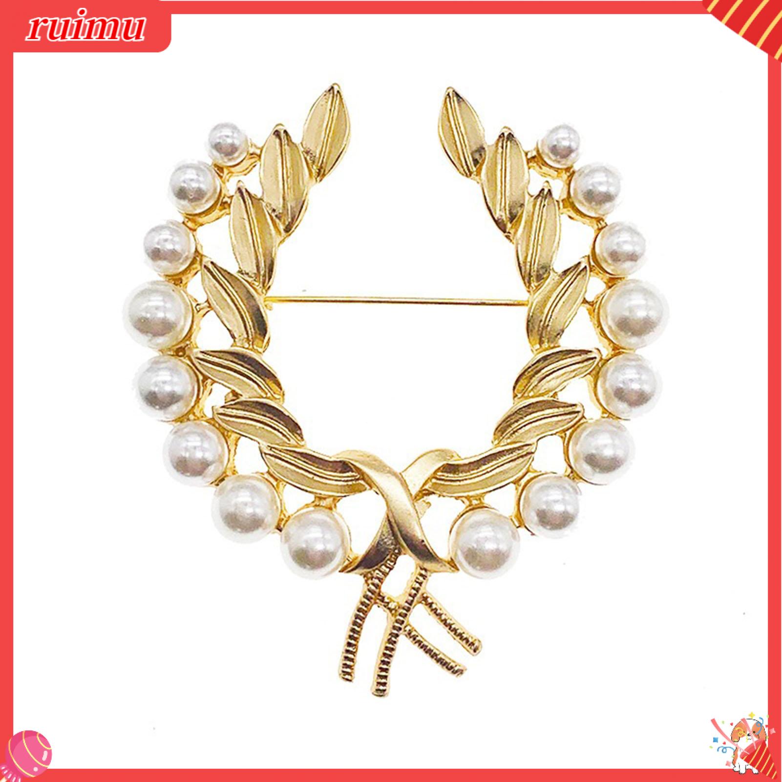 Ruimu Chống Oxy Hóa Đồ Trang Sức Lúa Mì Cổ Điển Thiết Kế ngọc trai giả Trâm Cho Áo Khăn Mũ Pin Tinh Tế Chống Trượt Trang Sức May Mặc Cho Phụ Nữ Cross-Biên Giới Thương Mại Điện Tử