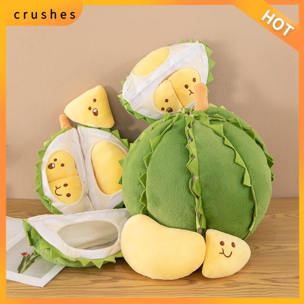 CRUSHES 25cm Đồ chơi nhồi bông Có thể tháo rời Mềm Gối ôm Hình trái cây sầu riêng Đồ chơi giải tỏa căng thẳng Quà tặng cho trẻ em