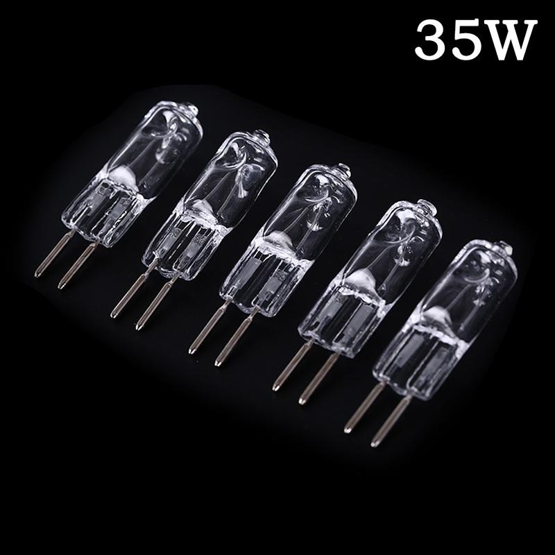 SEHVN 5Pcs 220V G5.3 35W 50W Base Halogen JC Type Bulbs Light Lamp Bulb Yellow Light