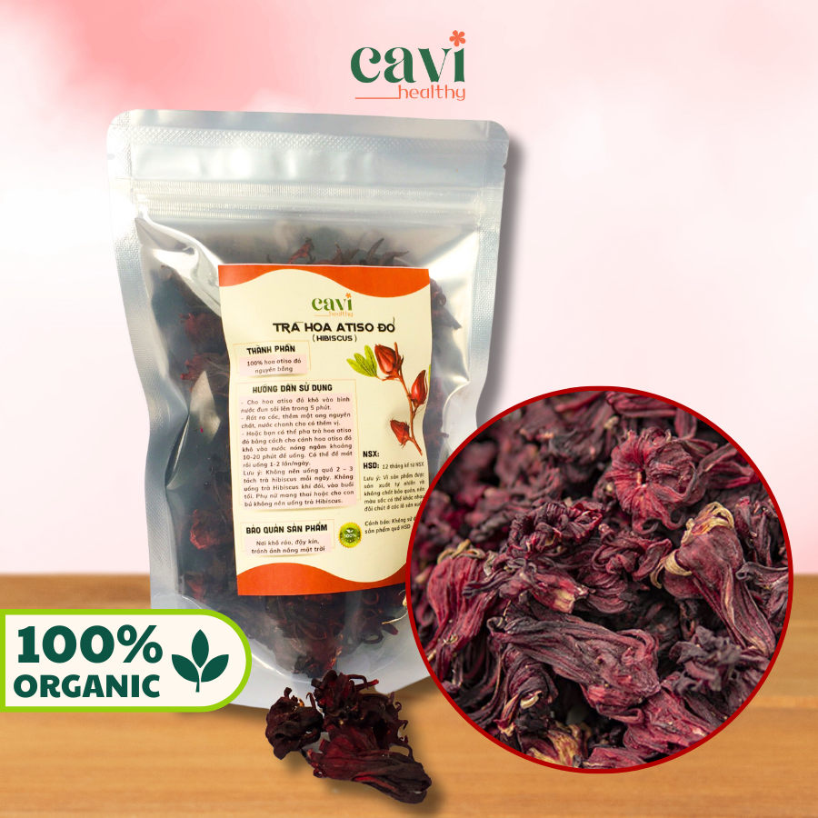 Trà Hoa Atiso Đỏ Hibicus 50gr sấy khô nguyên nụ hoa, loại đẹp không ƞát