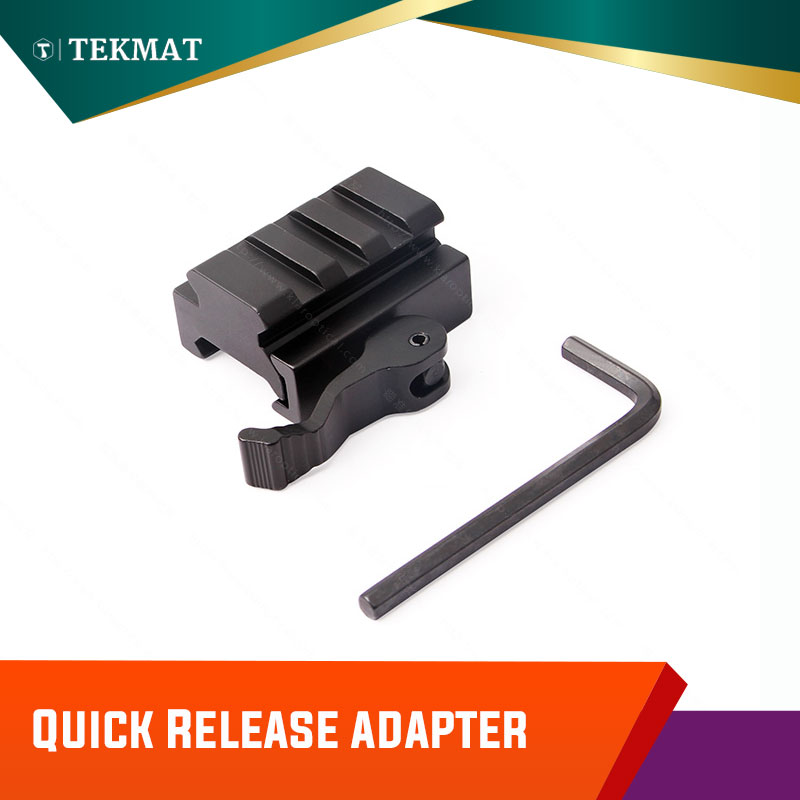 Quick Release Tactical 0.5" Low Profile Riser Block Mount Picatinny Weaver Rail 