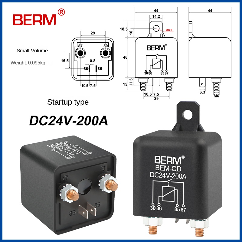 Rơ-le Ô Tô Khởi Động - 24V 200A BEM-QD/BEM-CQD | tùy chọn: 120A/200A – relay 12V/24V