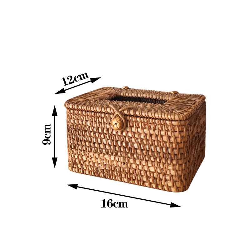 Hộp giấy ăn mây tre đan thủ công Việt Nam BAMBOOO ECO nhiều kích thước sang trọng dùng trong nhà hàng khách sạn cao cấp