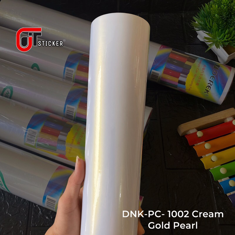 Skotlet putih lembayung gold sticker scotlite putih lembayung gold lembayung premium vinyl Harga 5,963 rupiah*Gratis Ongkir