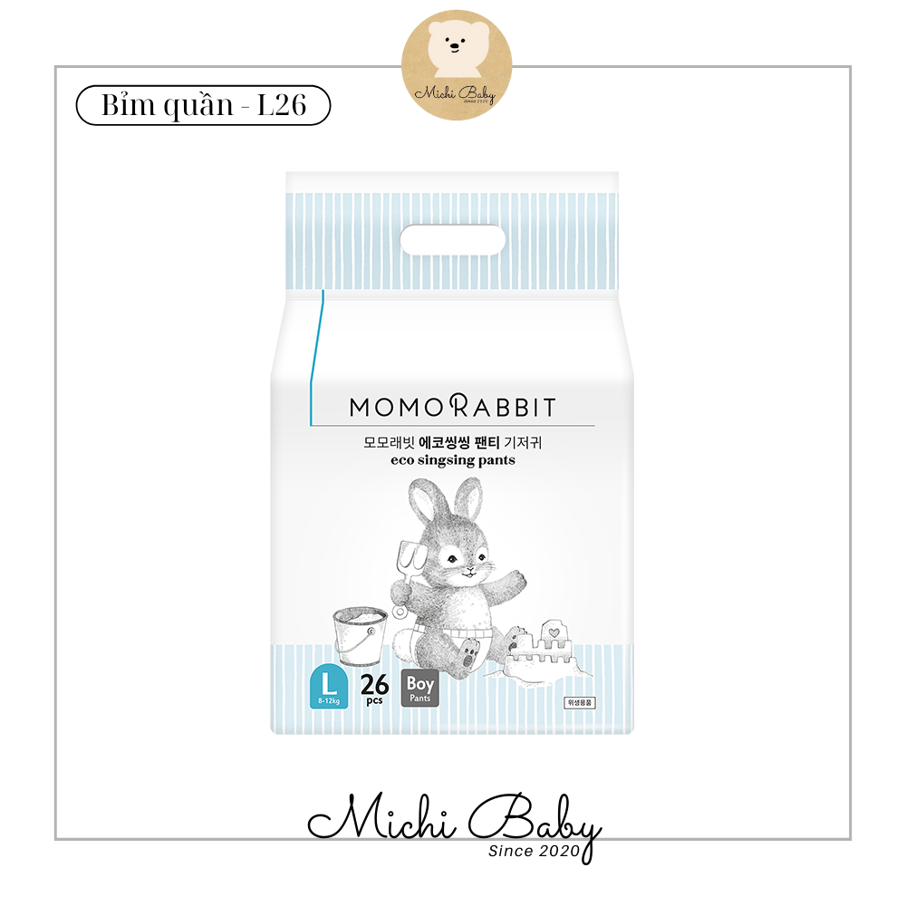 Michibaby- Bỉm MOMORABBIT Hàn Siêu Mỏng, Siêu Thấm Hút, An Toàn Với Da Bé - MC348 - 3