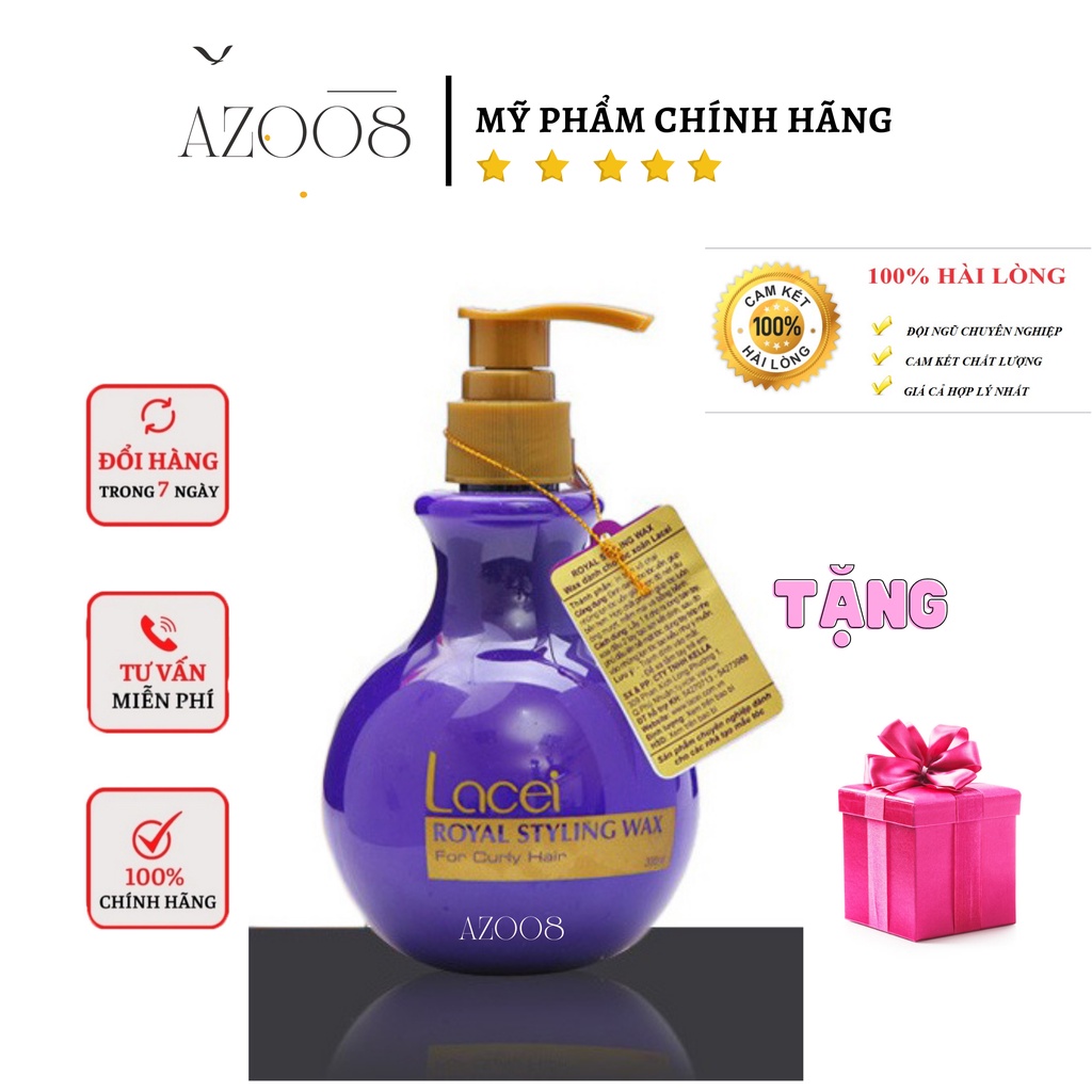 Wax tạo kiểu tóc Lacei Royal Styling 300ml AZ008 tặng mặt nạ tế bào gốc