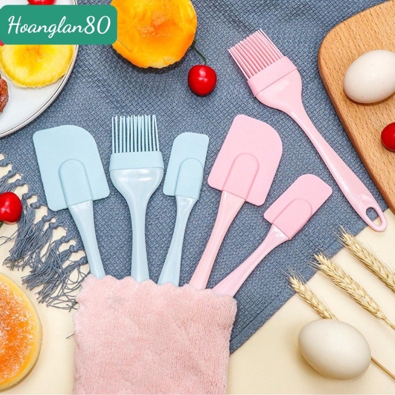 Bộ 3 cọ quét dầu phới trộn bột bằng silicon - Dụng cụ làm bánh