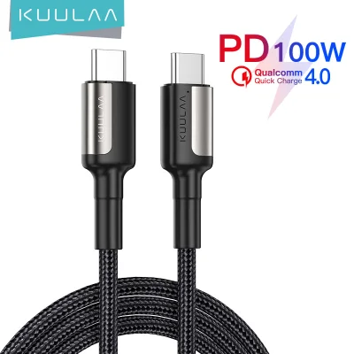 KUULAA 0.5m/1m/2m/3m 60W/100W PD Cable USB Type C to USB Type C Cable QC 4.0 Quick Charge USB C Cable For Xiaomi Phone Samsung Phone Tablet Android 60W PD Fast charging USB-C Cable For Huawei Samsung