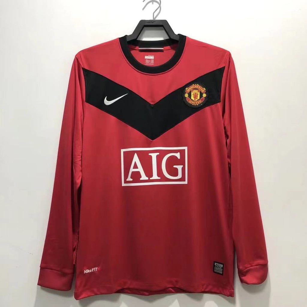 Áo Thun Bóng Đá Tay Dài Phong Cách Retro Manchester United Cho NamVN