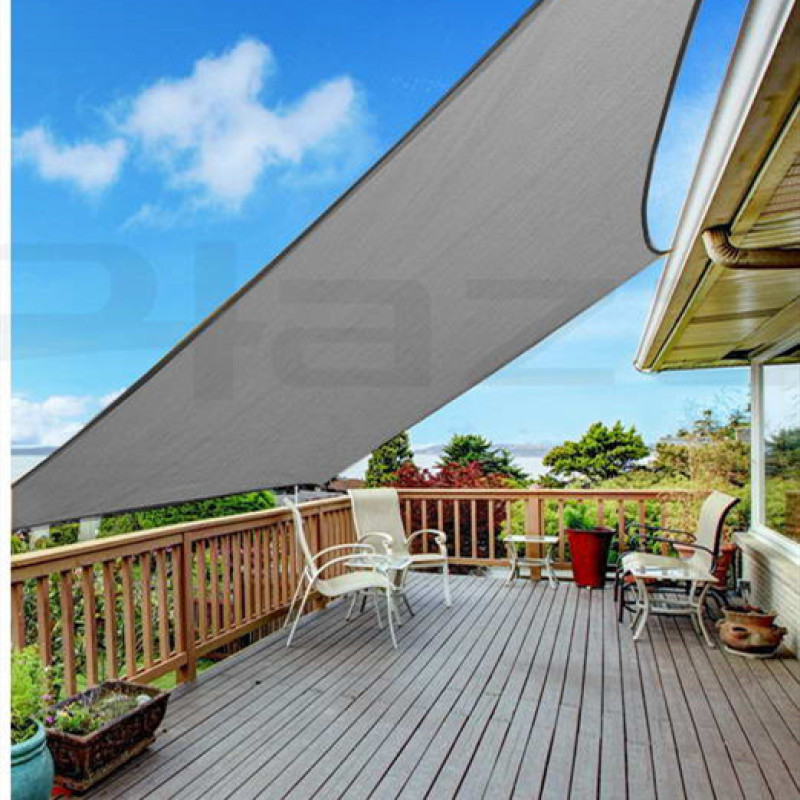 Sun Shade Mesh Canopy Privacy Screen Windscreen Hot Resistant Protection Shelter 90% UV Blocking for Gazebo Patio Garden Outdoor Greenhouse Flower Barn Kennel Fence Grey