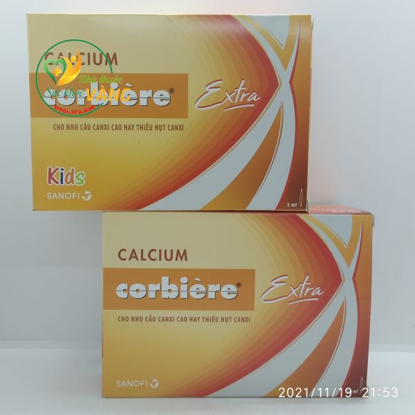 CALCIUM corbiere Extra hộp 30 ống - Bổ sung canxi trong hỗ trợ phòng ngừa loãng xương