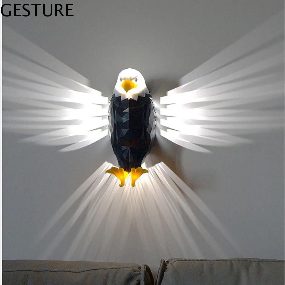 GESTURE Điều khiển từ xa Đèn tường Đại Bàng 3D Thân in 3D Máy chiếu Eagle Light Sáng Tạo NGHỆ THUẬT Đèn ngủ tượng động vật Nhà