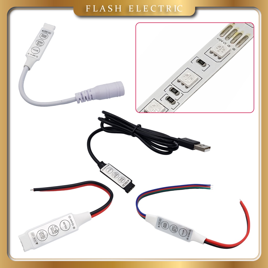 Mạch điều khiển led rgb 5050 3825 5v-12v-24vdc 4 chân