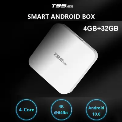DISPENSESTORE81RE3 T95MINI Newest Media Player Home Theater Quad Core Set Top Box 2.4G WiFi Smart TV Box Android 10.0