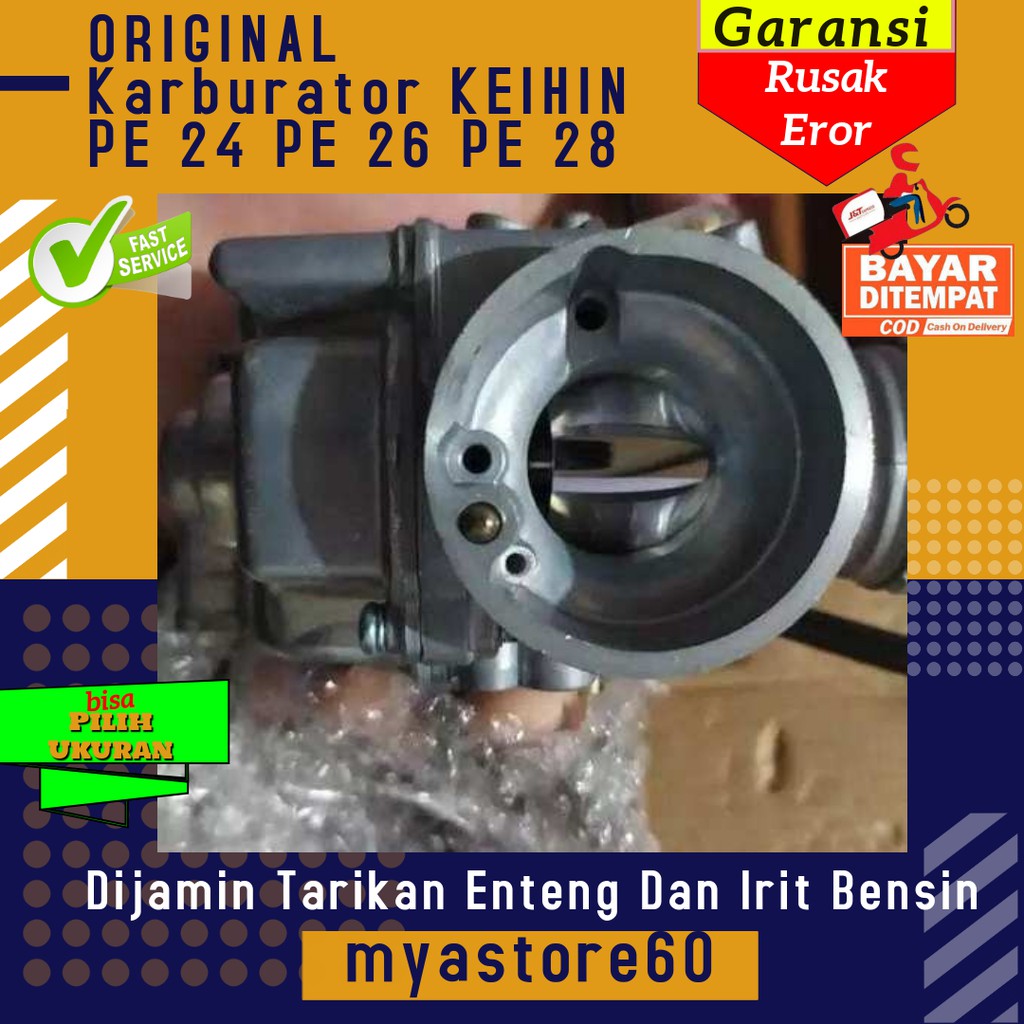 [Original] Keihin PE 24 PE 26 PE 28 carburetor carburator pe24 pe26 PE28 carbulator Universal Harga 115,000 rupiah*Gratis Ongkir