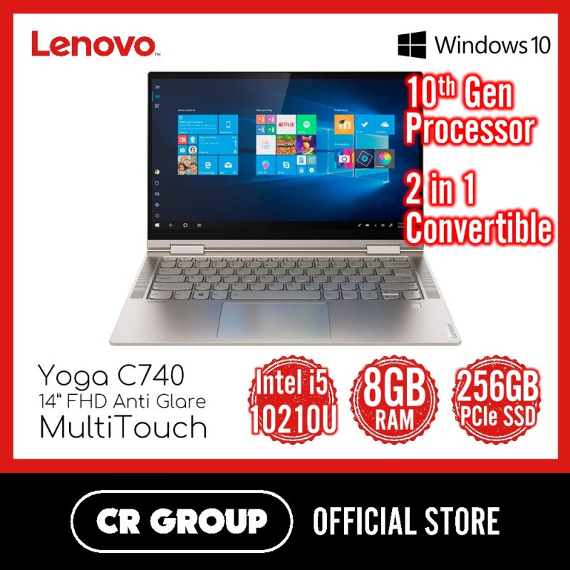 Lenovo Yoga C740 14 Inch Touchscreen | Intel Core i5-10210U | 8GB DDR4 RAM | 256GB PCle SSD | 2 in 1 Convertible