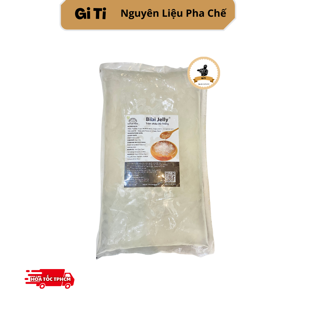 Trân Châu Giòn 3Q bibi jelly trắng Lotus Food