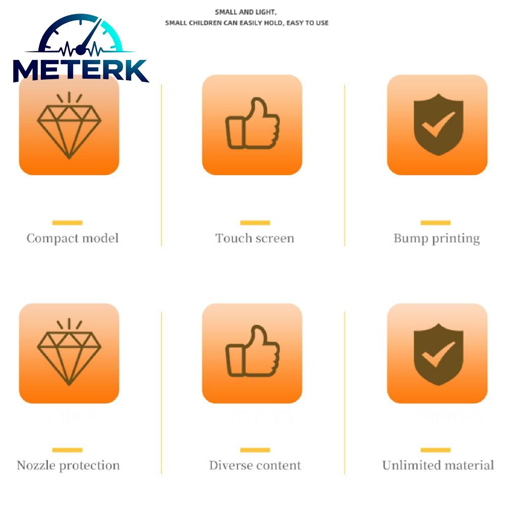 Meterk เครื่องพิมพ์บาร์โค้ดข้อความเครื่องพิมพ์อิงค์เจ็ทมือถือความสูง 2-12.7 มม ที่จับที่ถอดออกได้แบตเตอรี่ 1500MAH หน้าจอสัมผัสขนาด 4.3 นิ้วสำหรับผ้าสำหรับฉลากภาพตัวเลข ราคา 3,233 บาท*ส่งฟรี