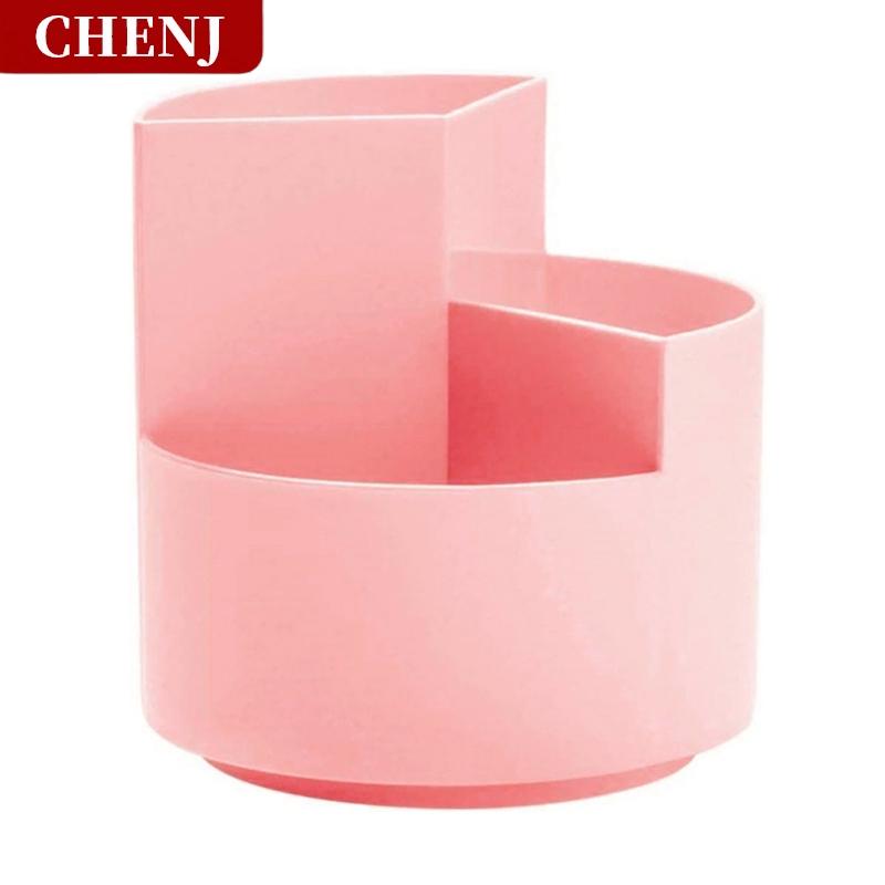 [COD] CHENJ TOOL Công suất lớn 360 ° xoay chủ bút bàn 3-lưới bút chì lưu trữ hộp Tổ chức trang điểm bàn chải trường bút đứng văn phòng lưu trữ