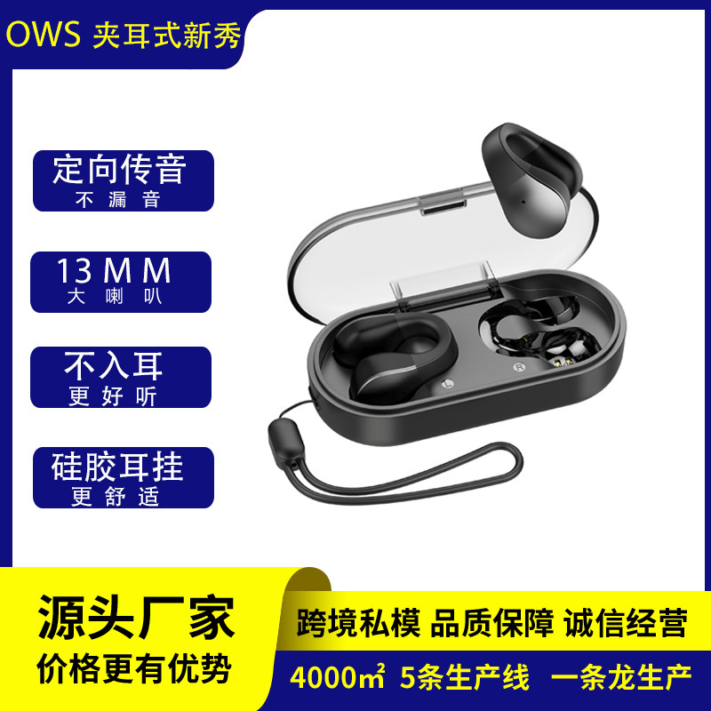 New True Wireless TWS Earclip Bluetooth Earphones with No In Ear Movement and Long Range OWS Shanshui Replacement Earbuds ราคา 466,422 บาท*ส่งฟรี